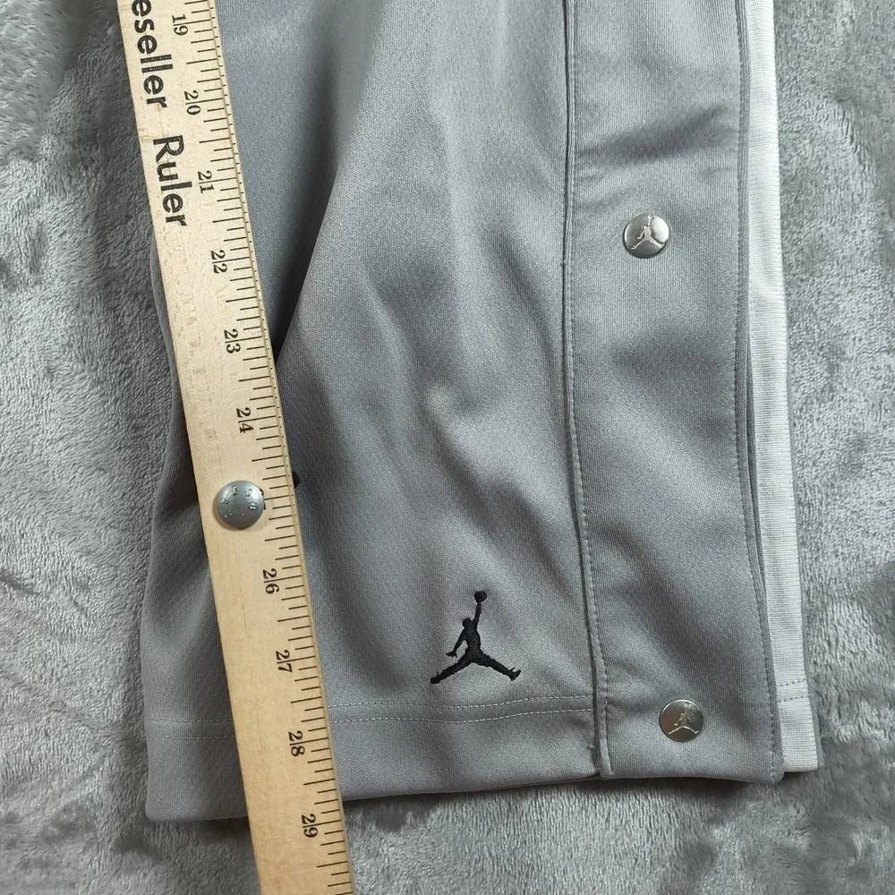 Jordan Track Pants Men Medium Gray Tear Away Basketball Side Snap Nike Gym Train
